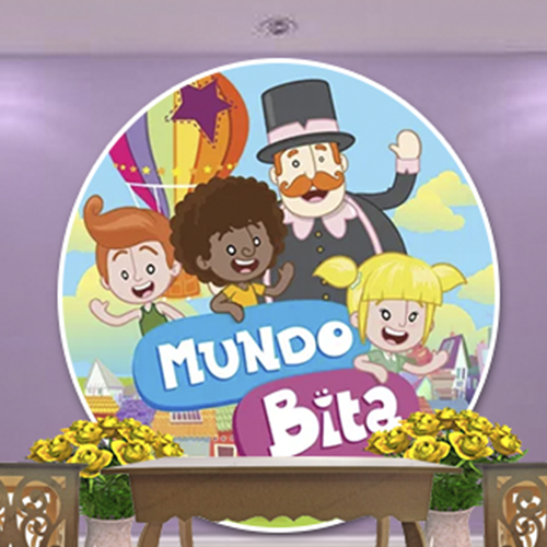 Painel de Festa Redondo | Veste Fácil com Elástico | 1,5x1,5m