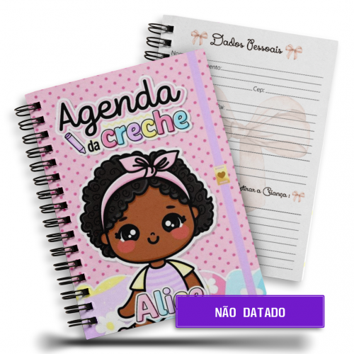 Agenda Creche Menina | Não datado | 4/4 - 200 Páginas