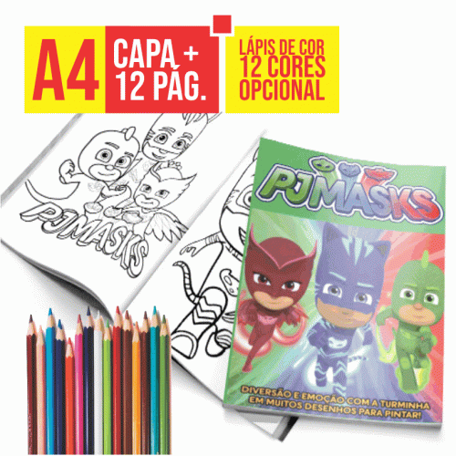 Revista de Colorir Personalizada | A4 | 12p + Capa
